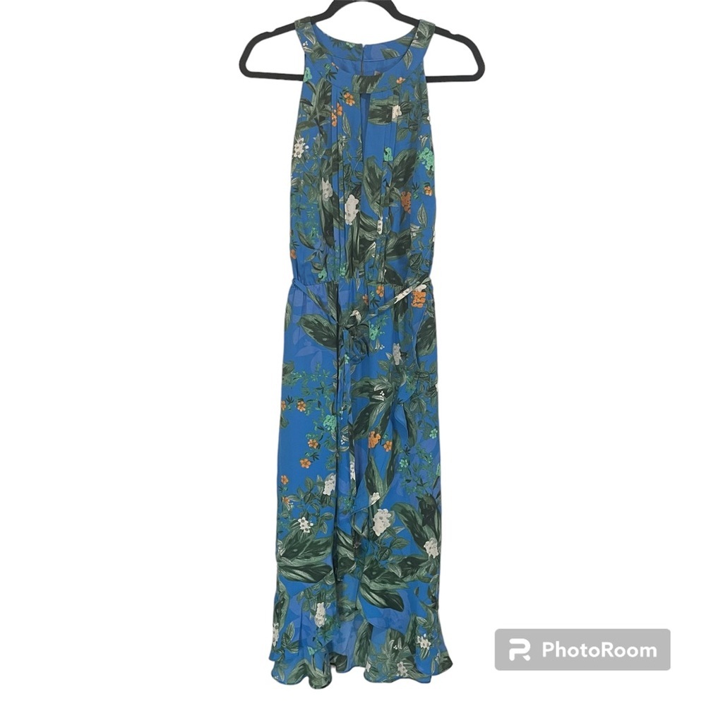 Last Chance 🚨 ASOS Oasis halter midi dress in blue floral